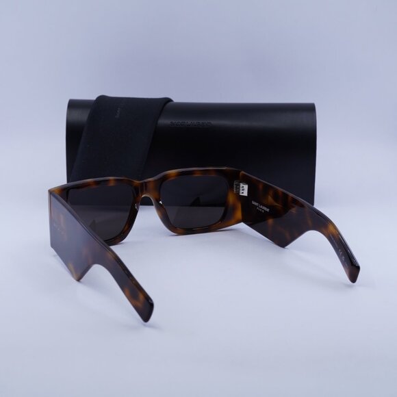 Saint Laurent SL654 003 Square Sunglasses - Havana\Black - Picture 6 of 11